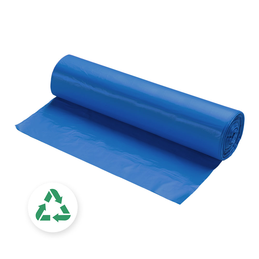 Müllsäcke 120 Liter blau LDPE 29µ 10 Rollen a 25 Stück