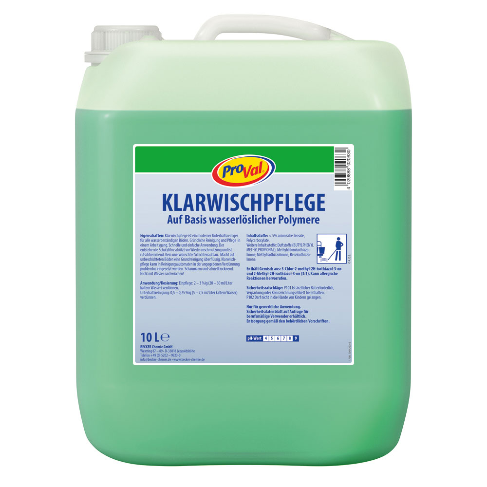 Klarwischpflege ProVal 10 Liter Kanister Klarwischpflege ProVal 10 Liter Kanister