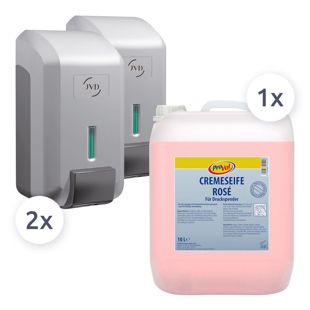 Hygiene-Set SP204-MG - 2 Spender + 10 L Handseife Hygiene-Set SP204-MG - 2 Spender + 10 L Handseife