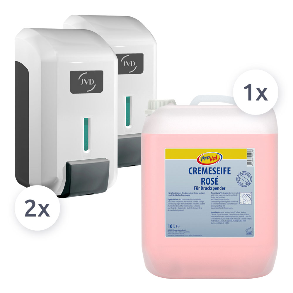 Hygiene-Set SP204-W - 2 Spender + 10 L Handseife