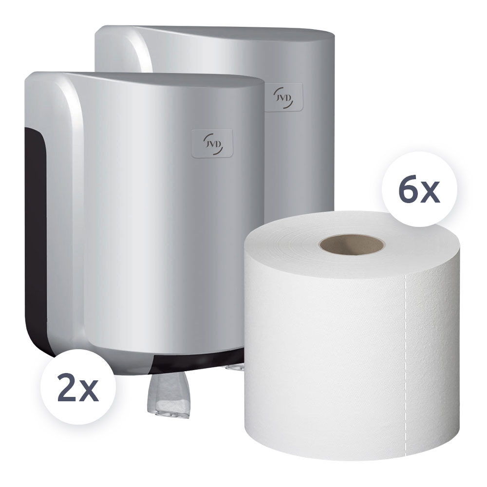 Hygiene-Set SP201 - 2 Spender + 6 Handtuchrollen Hygiene-Set SP201 - 2 Spender + 6 Handtuchrollen