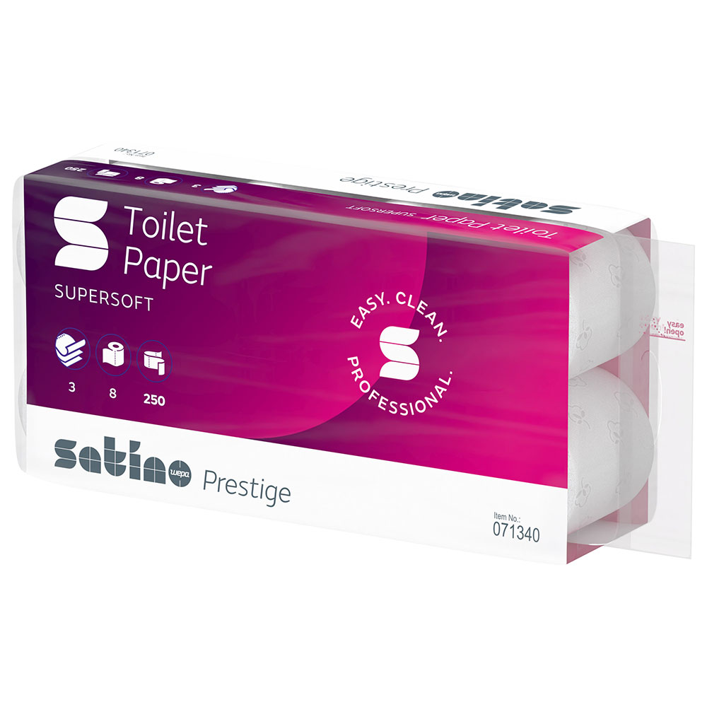 Toilettenpapier Satino by WEPA Prestige 3-lagig Zellstoff 250 Blatt - 64 Rollen Toilettenpapier Satino by WEPA Prestige 3-lagig Zellstoff 250 Blatt - 64 Rollen