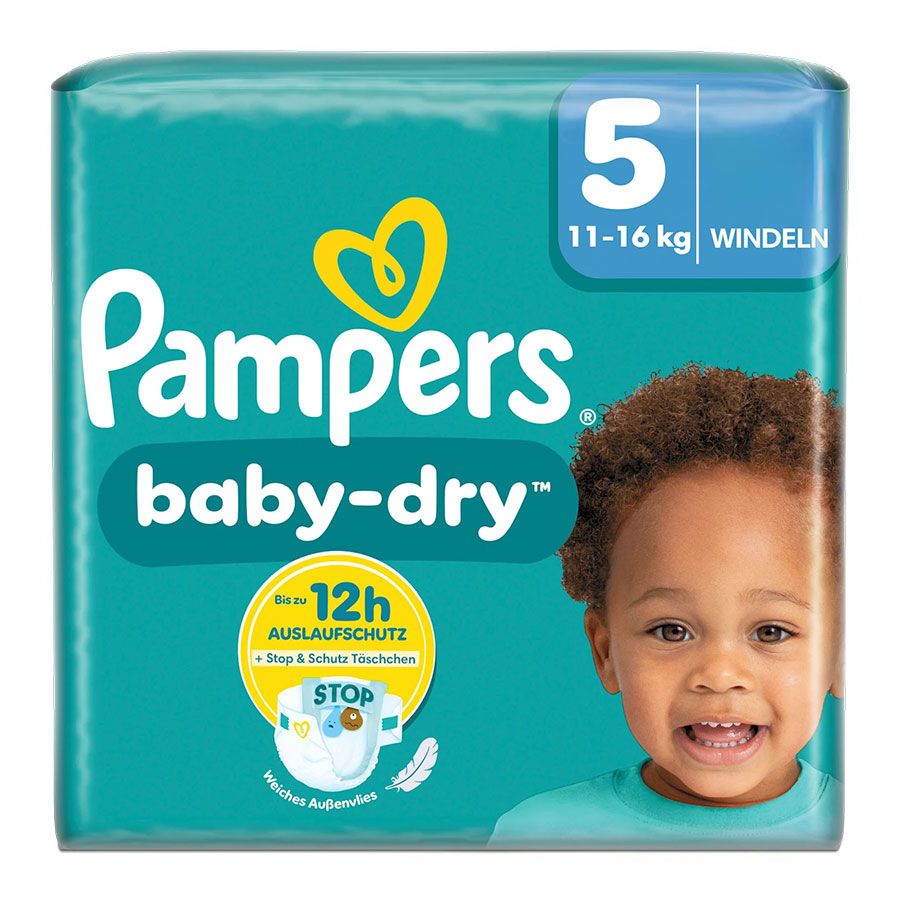 Pampers Baby Dry Windeln Größe 5 (11-16 kg) 144 Stück