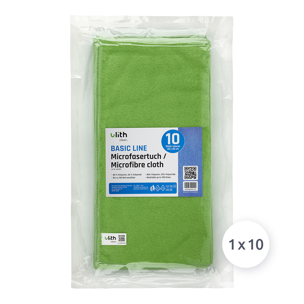 Microfasertücher Ulith Basic Line 40 x 40 cm grün 10 Stück