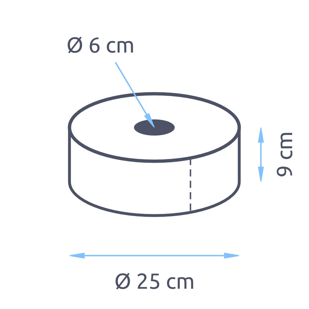 Jumbo Toilettenpapier Eco Green 2-lagig Recycling weiß Ø 25cm 300m pro Rolle - 6er Pack Jumbo Toilettenpapier Eco Green 2-lagig Recycling weiß Ø 25cm 300m pro Rolle - 6er Pack