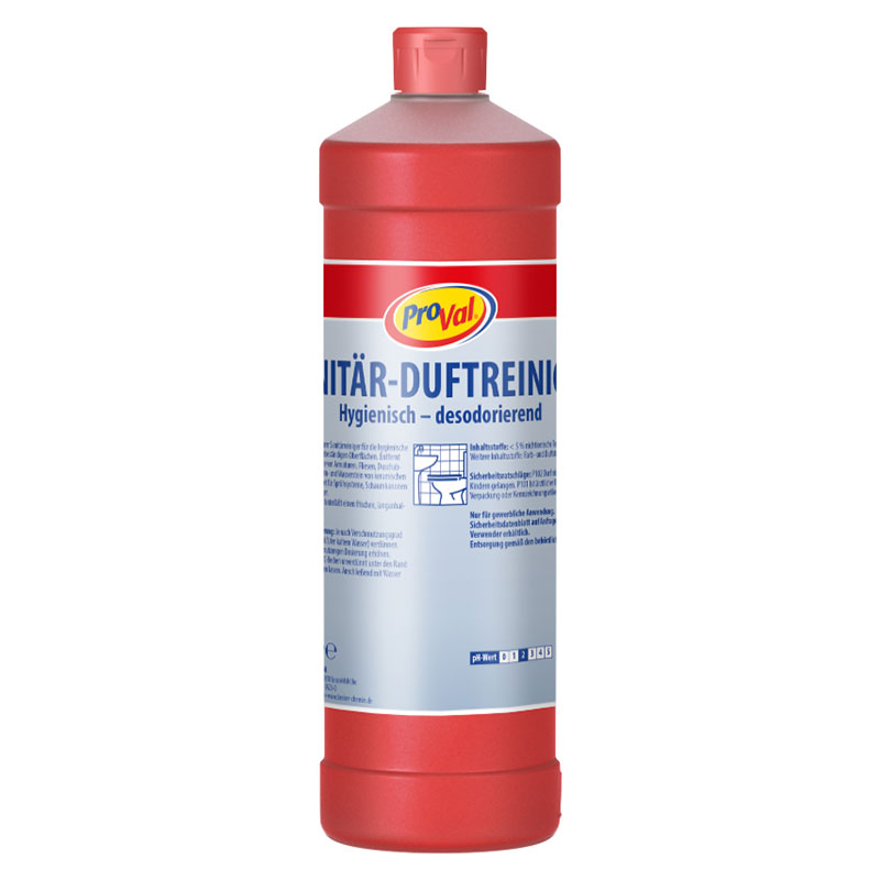 Sanitär-Duftreiniger ProVal 1000 ml Flasche - 12 Stück pro Karton Sanitär-Duftreiniger ProVal 1000 ml Flasche - 12 Stück pro Karton
