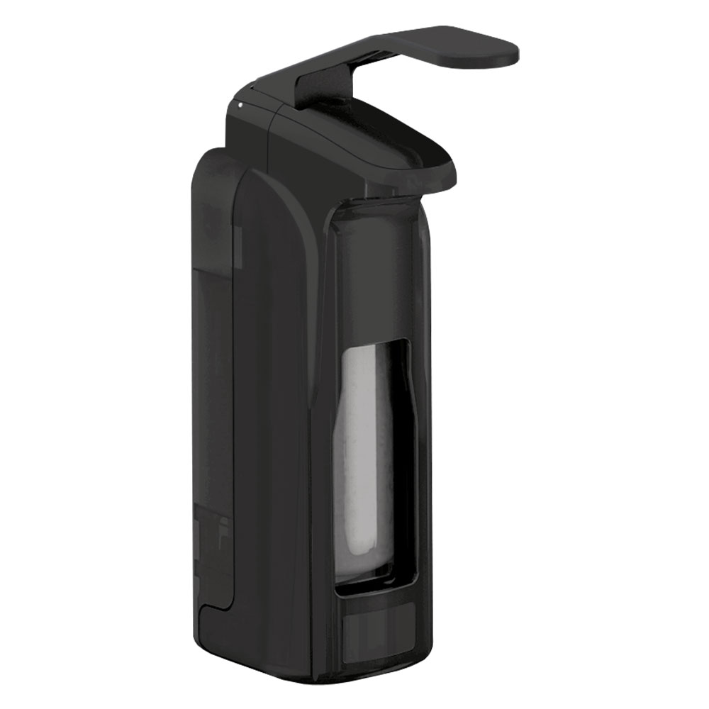 Armhebelspender Schwarz-matt für 500 / 1.000 ml Euroflaschen Armhebelspender Schwarz-matt für 500 / 1.000 ml Euroflaschen