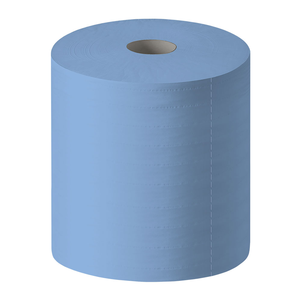 Putzrollen 2-lagig Zellstoff blau 31x36cm 1000 Blatt - 2er Pack Putzrollen 2-lagig Zellstoff blau 31x36cm 1000 Blatt - 2er Pack