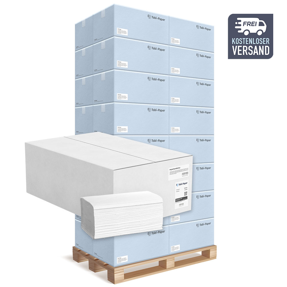 Falthandtücher 1-lagig V-Falz Recycling grau 25x23cm - Palette (32 VE) Falthandtücher 1-lagig V-Falz Recycling grau 25x23cm - Palette (32 VE)