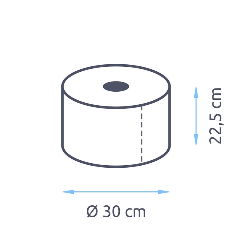 Putzrollen 2-lagig Zellstoff blau 22x36cm 1000 Blatt - 2er Pack Putzrollen 2-lagig Zellstoff blau 22x36cm 1000 Blatt - 2er Pack