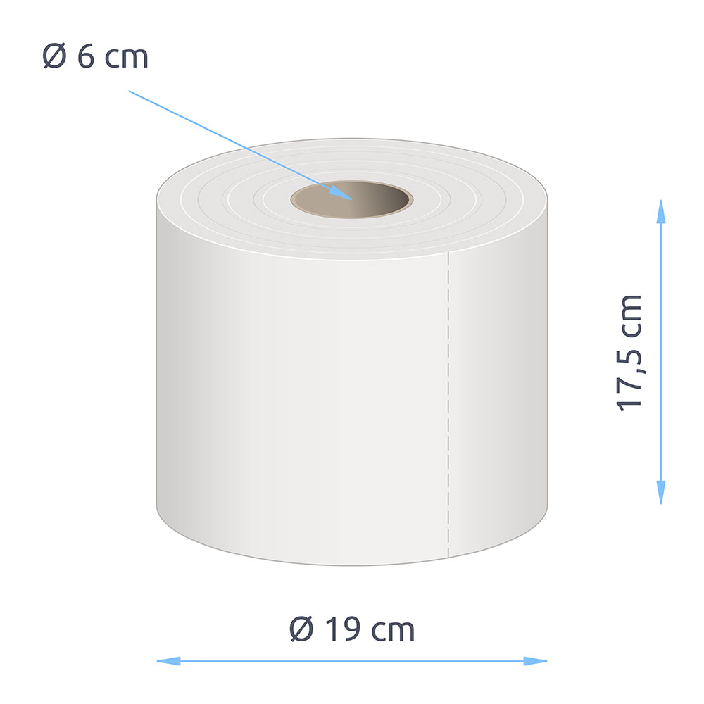 Handtuchrollen 2-lagig Recycling weiß 17,8cm Breite 6cm Hülse - 6er Pack Handtuchrollen 2-lagig Recycling weiß 17,8cm Breite 6cm Hülse - 6er Pack