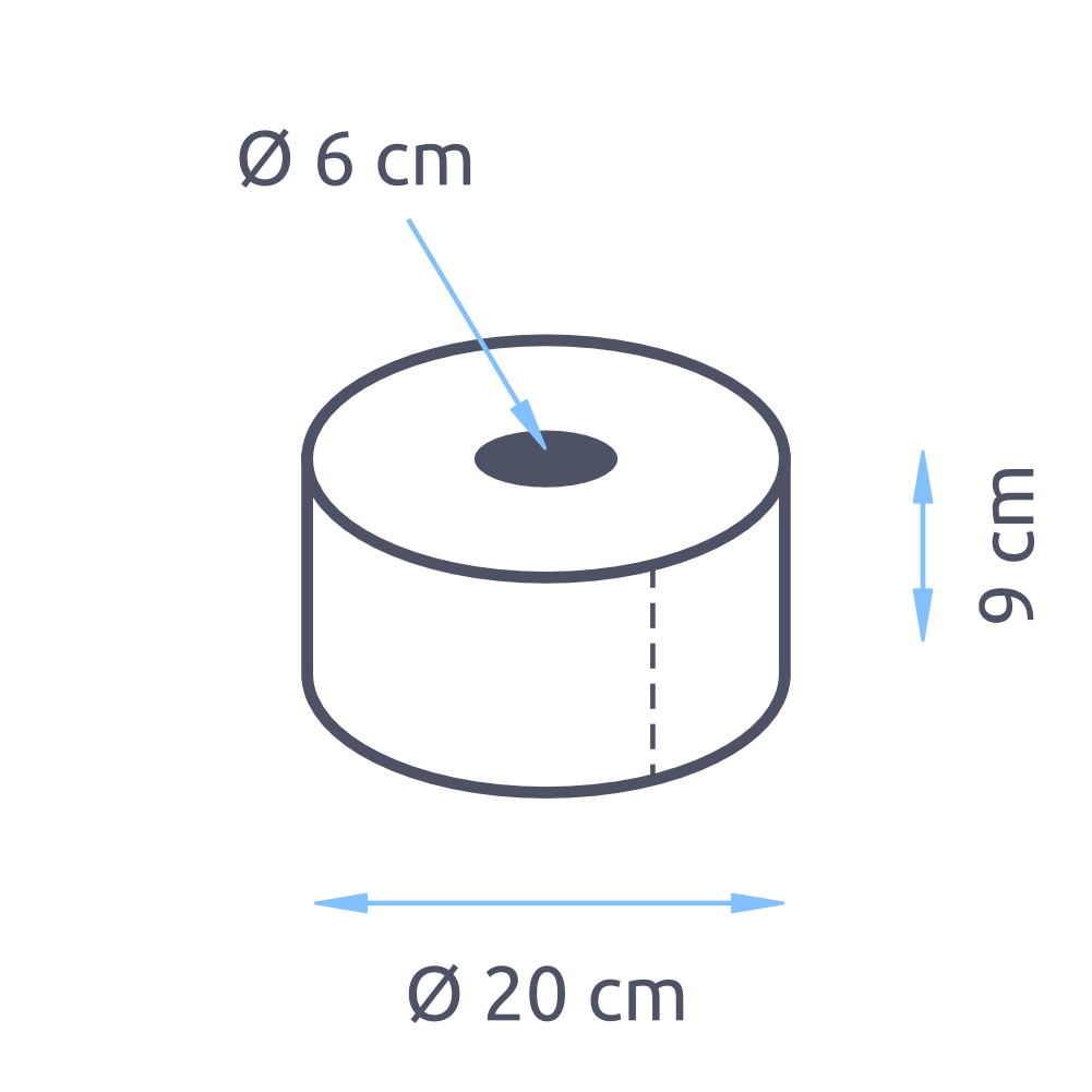 Mini-Jumbo Toilettenpapier Paperdi 2-lagig hochweiß Ø 20cm 180m pro Rolle - 12er Pack Mini-Jumbo Toilettenpapier Paperdi 2-lagig hochweiß Ø 20cm 180m pro Rolle - 12er Pack