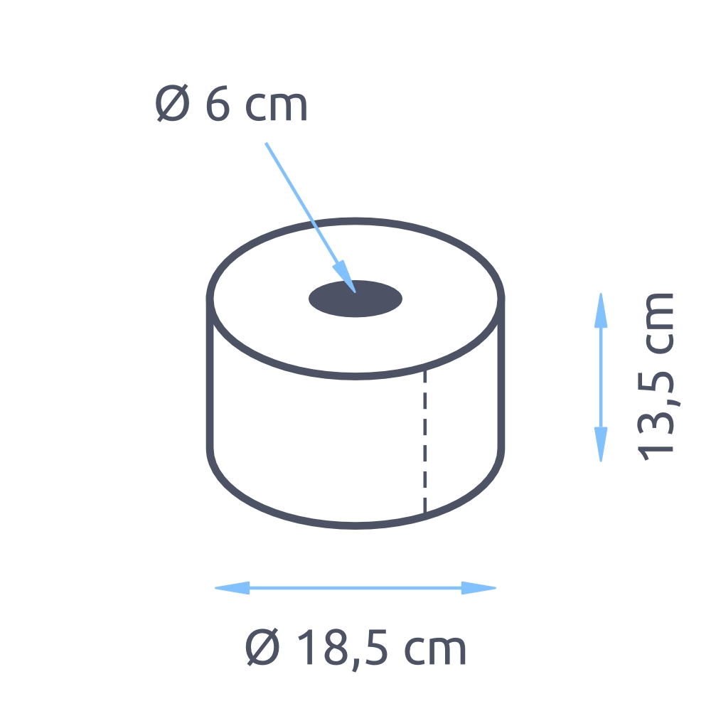 Jumborollen Toilettenpapier Innenabzug 2-lagig Zellstoff hochweiß Ø 18,5cm 200m pro Rolle - Palette (36 VE) Jumborollen Toilettenpapier Innenabzug 2-lagig Zellstoff hochweiß Ø 18,5cm 200m pro Rolle - Palette (36 VE)
