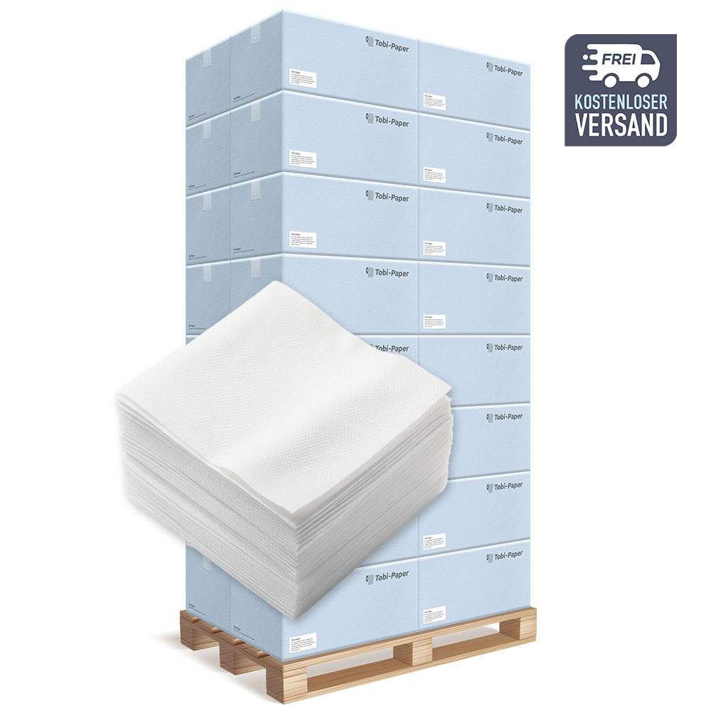 Servietten 1-lagig 33cm x 33cm 1/4 Falz Zellstoff hochweiß - Palette (24 VE) Servietten 1-lagig 33cm x 33cm 1/4 Falz Zellstoff hochweiß - Palette (24 VE)