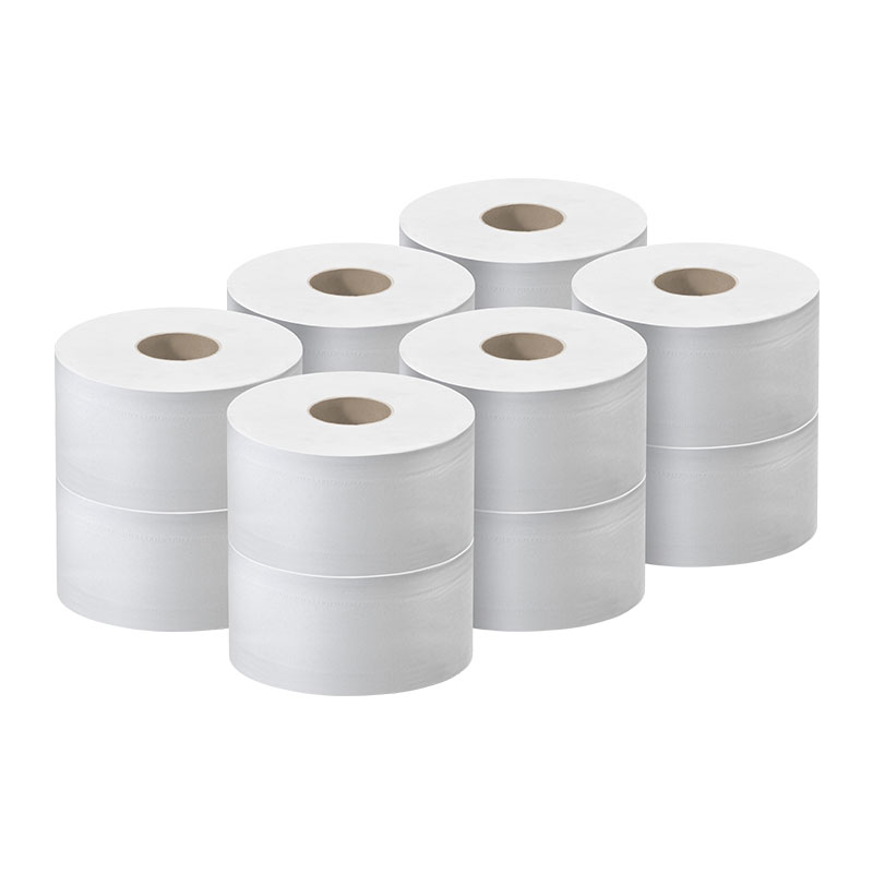 Jumborollen Toilettenpapier 2-lagig weiß Ø 18cm