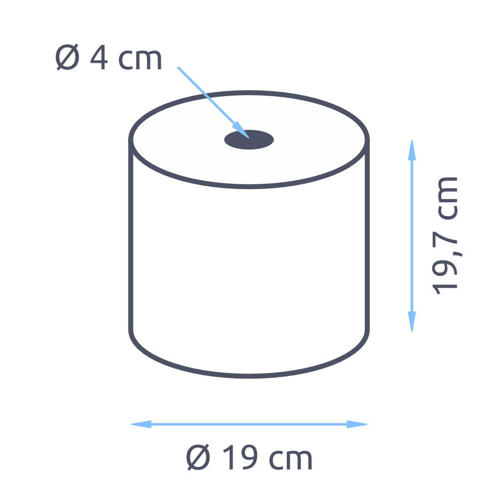 Handtuchrollen Paperblu 2-lagig Zellstoff hochweiß 20cm Breite 4cm Hülse - 6er Pack Handtuchrollen Paperblu 2-lagig Zellstoff hochweiß 20cm Breite 4cm Hülse - 6er Pack
