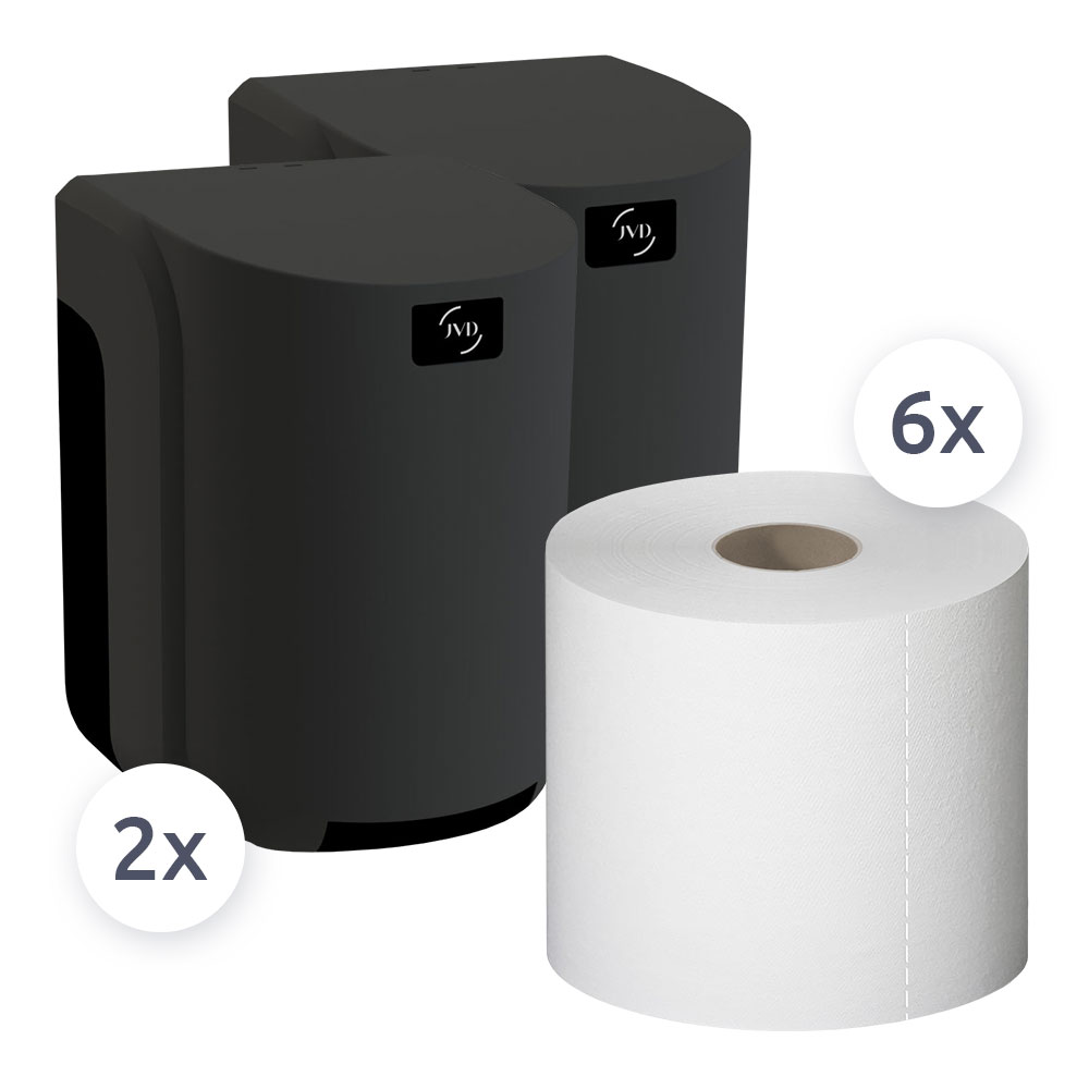 Hygiene-Set SP201-S - 2 Spender + 6 Handtuchrollen Hygiene-Set SP201-S - 2 Spender + 6 Handtuchrollen