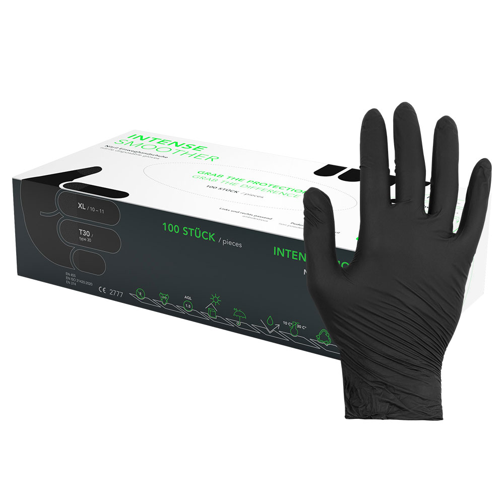 Nitril Handschuhe schwarz Ulith 10 Boxen a 100 Stück Größe S Nitril Handschuhe schwarz Ulith 10 Boxen a 100 Stück Größe S