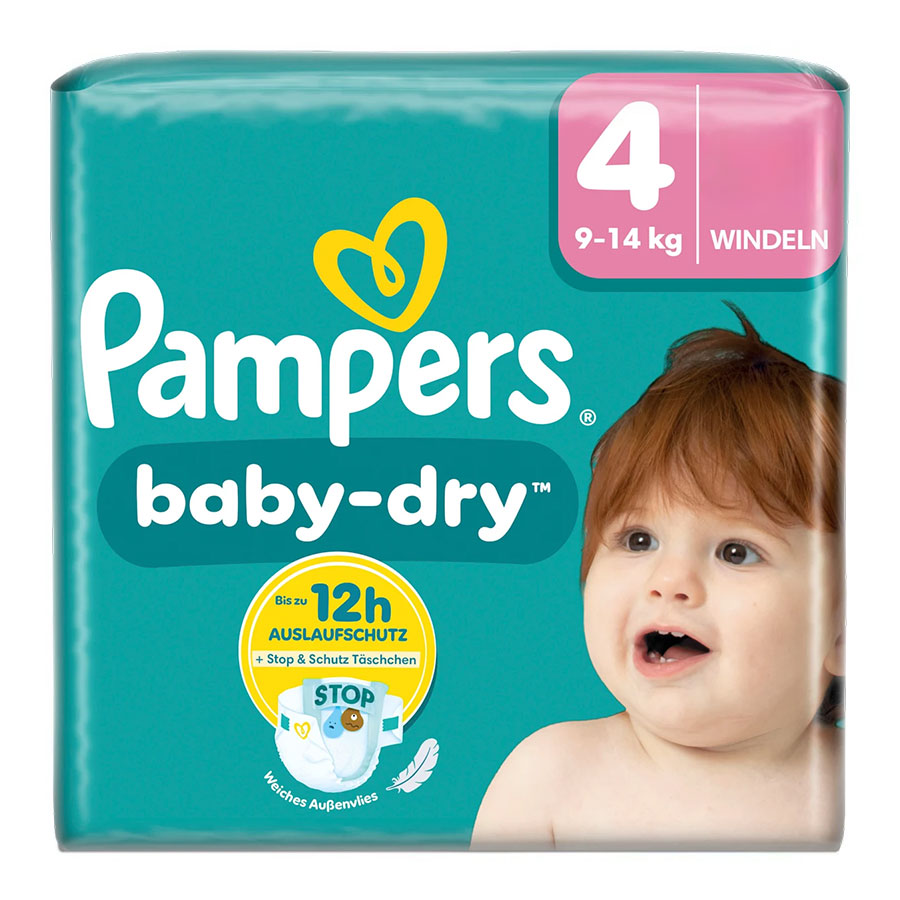 Pampers Baby Dry Windeln Größe 4 (9-14 kg) 116 Stück