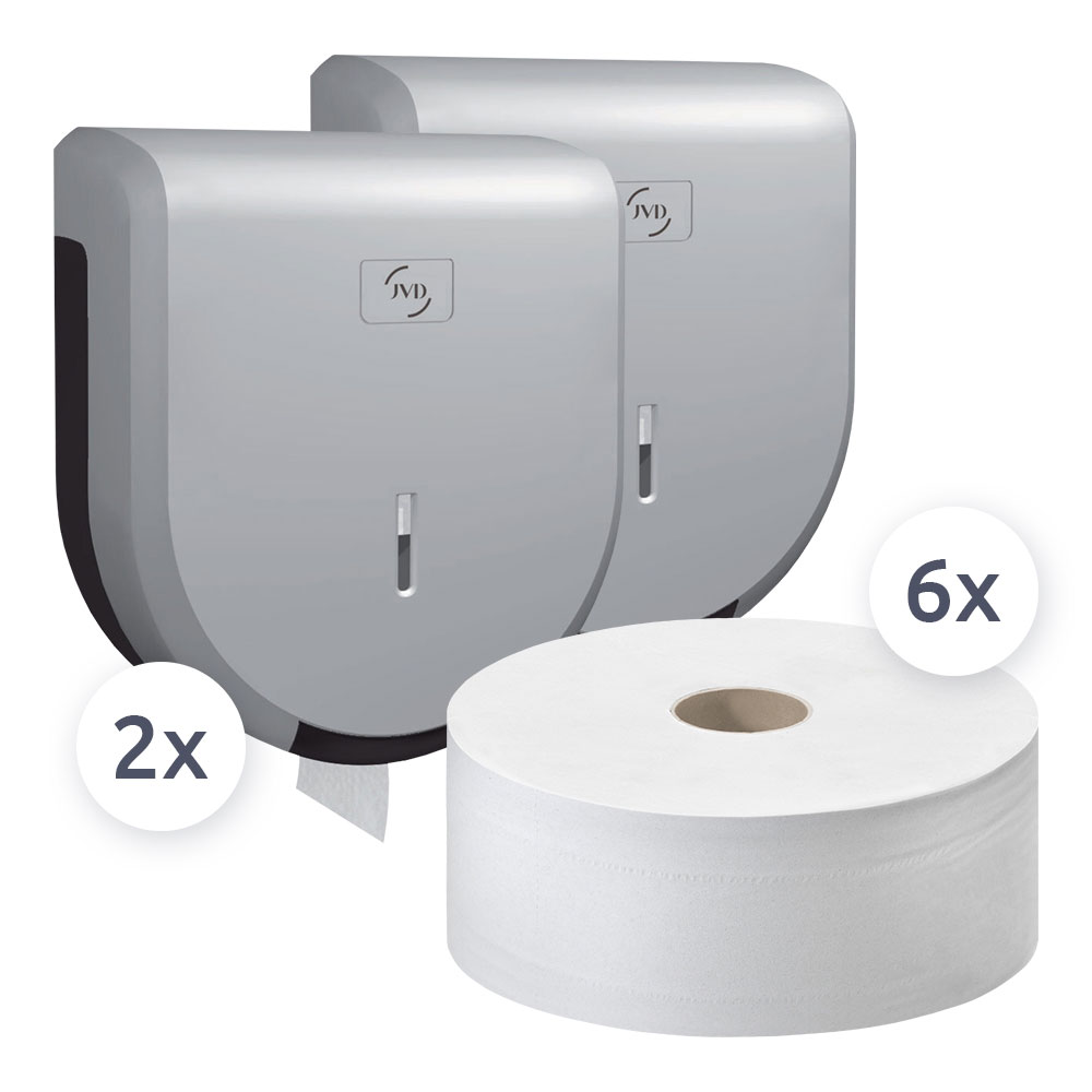 Hygiene-Set SP202-MG - 2 Spender + 6 Jumborollen Hygiene-Set SP202-MG - 2 Spender + 6 Jumborollen