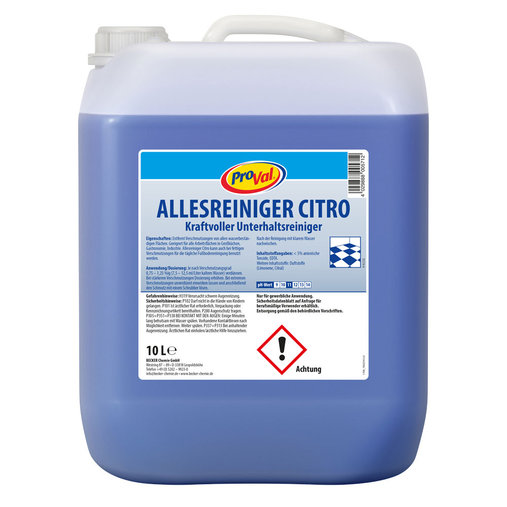 Allesreiniger ProVal Citro 10 Liter Kanister Allesreiniger ProVal Citro 10 Liter Kanister