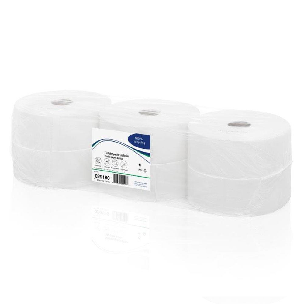 1 Palette Jumborollen Toilettenpapier Wepa Satino Comfort 2-lagig Recycling hochweiß Ø 24cm 275m pro Rolle 264 Rollen