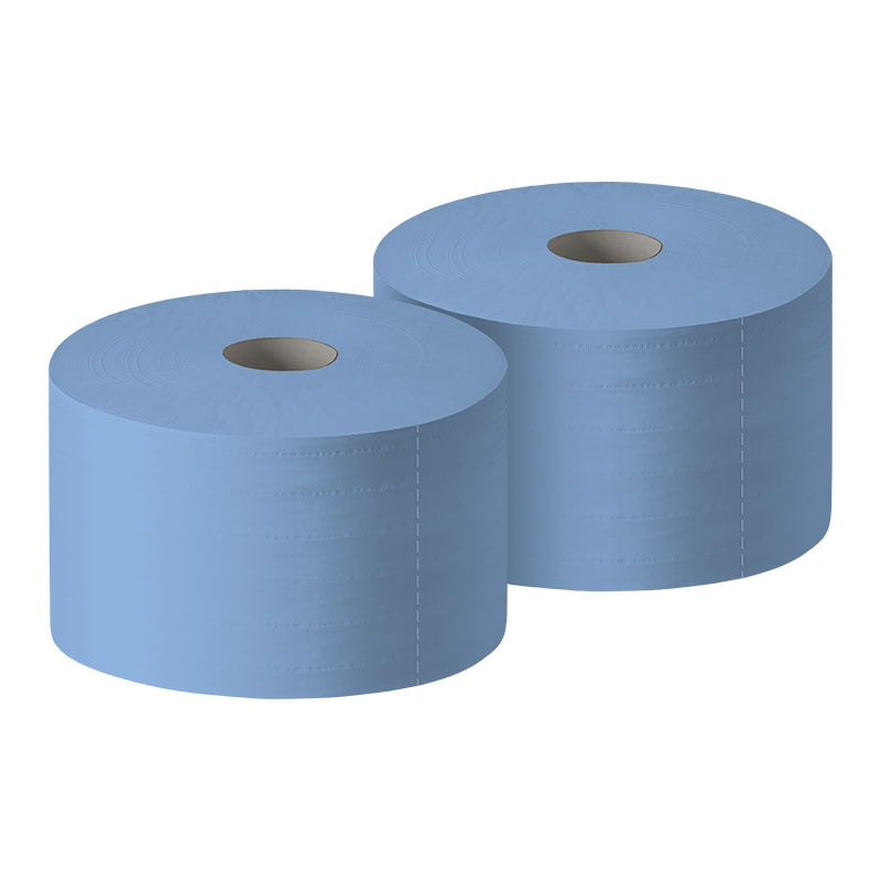 Putzrollen 2-lagig Zellstoff blau 22x36cm 1000 Blatt - 2er Pack