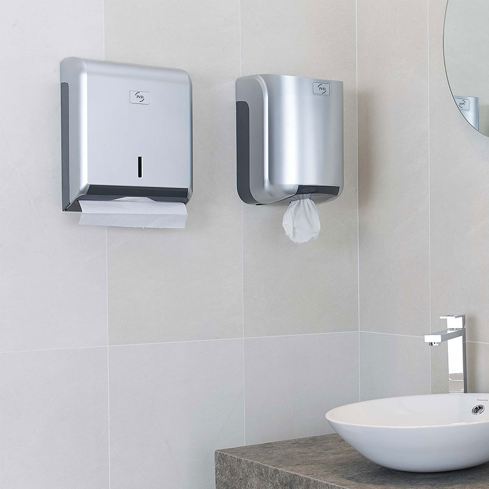 Handtuchrollenspender Innenabrollung JVD metallgrau Handtuchrollenspender Innenabrollung JVD metallgrau