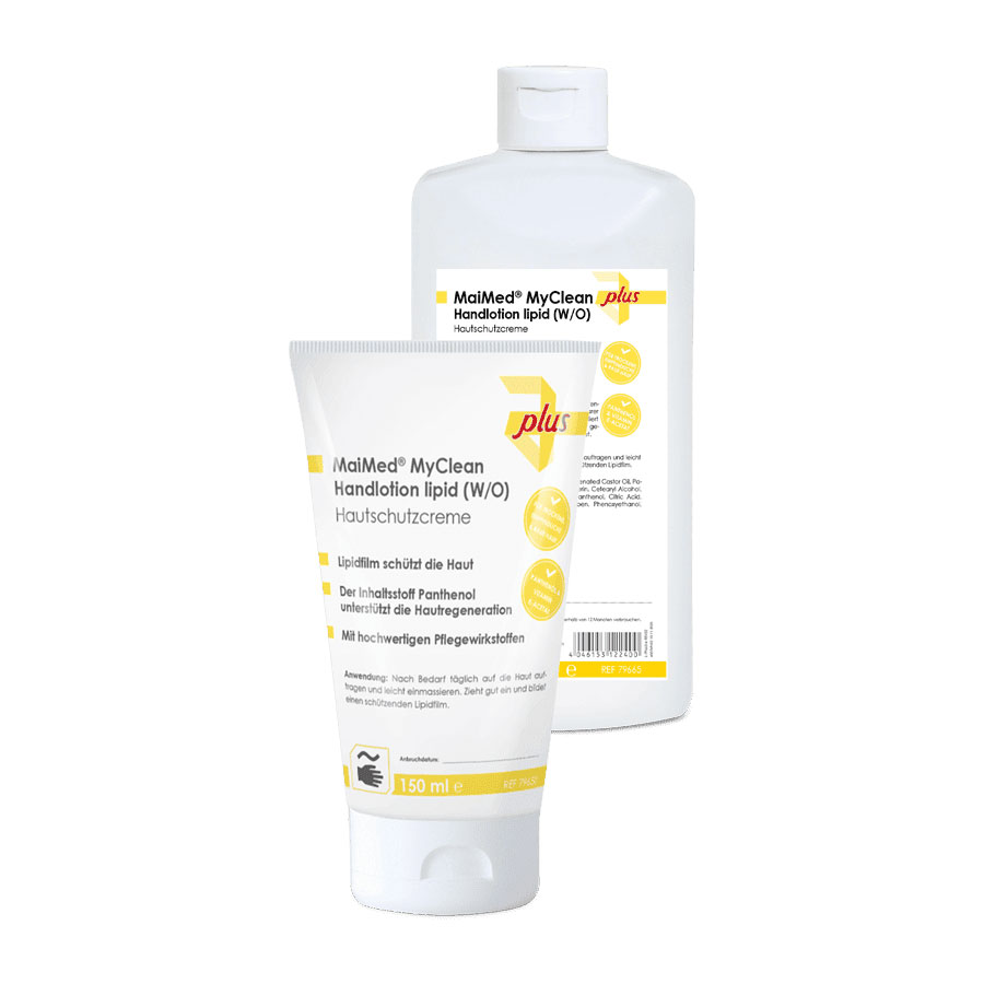 Handlotion MyClean lipid (W/O) Hautschutzcreme 150 ml Karton mit 12 Tuben Handlotion MyClean lipid (W/O) Hautschutzcreme 150 ml Karton mit 12 Tuben