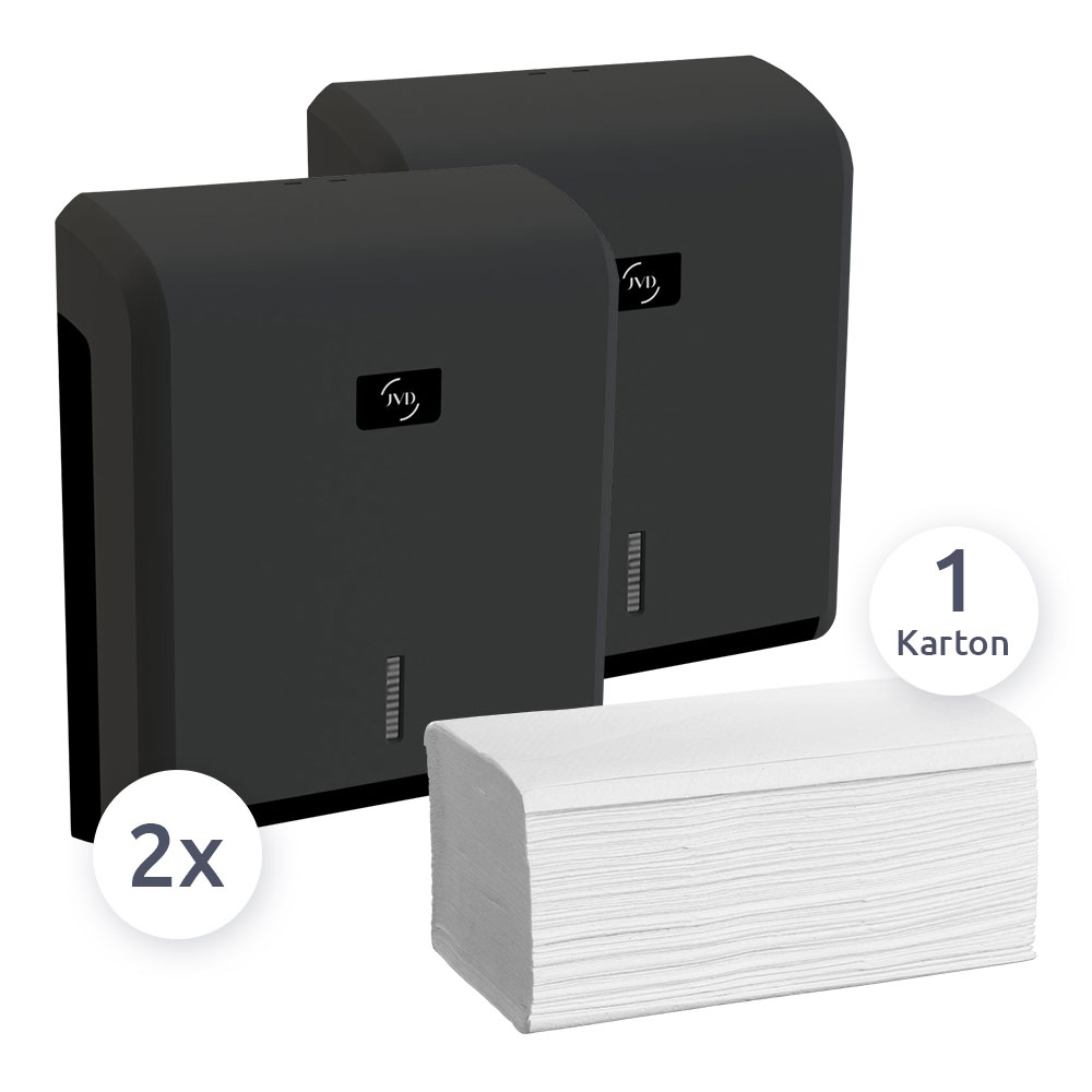 Hygiene-Set SP203-S - 2 Spender + Falthandtuch Karton