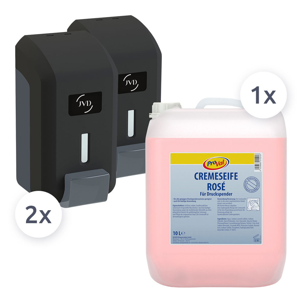 Hygiene-Set SP204-S - 2 Spender + 10 L Handseife Hygiene-Set SP204-S - 2 Spender + 10 L Handseife